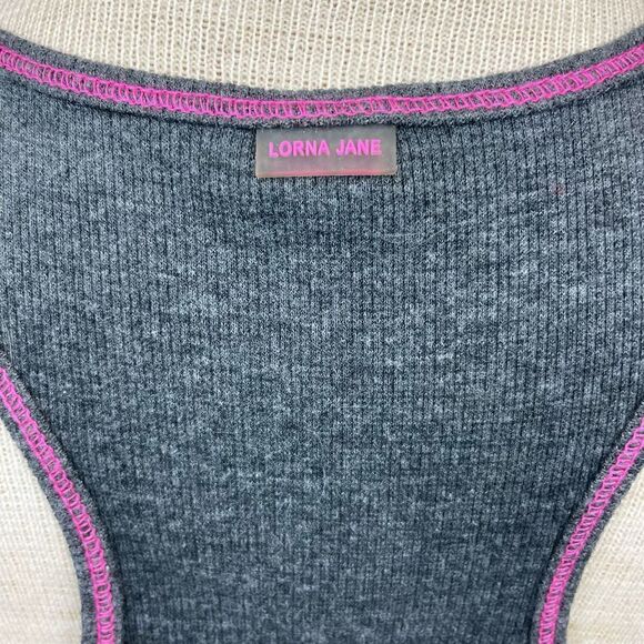LORNA Jane ‘Be The Good’ Racerback Ribbed Singlet Tank in Gray Size Medium - Picture 11 of 12